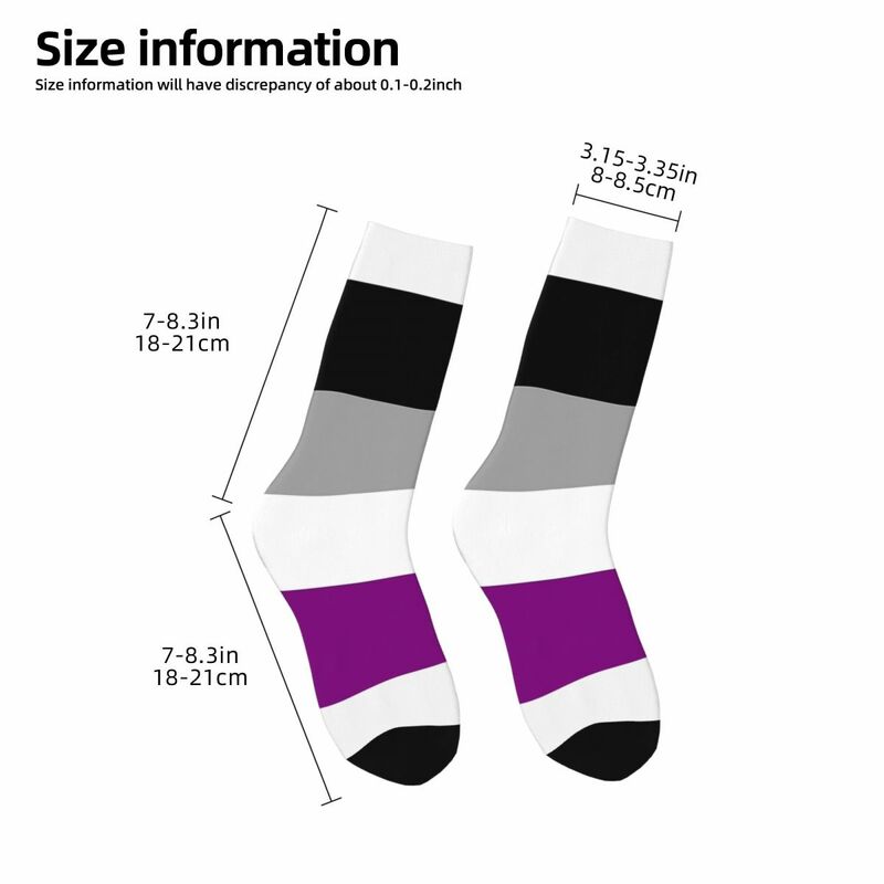 Asexual-calcetines largos con bandera Harajuku, medias Súper suaves, accesorios para todas las estaciones, regalos Unisex