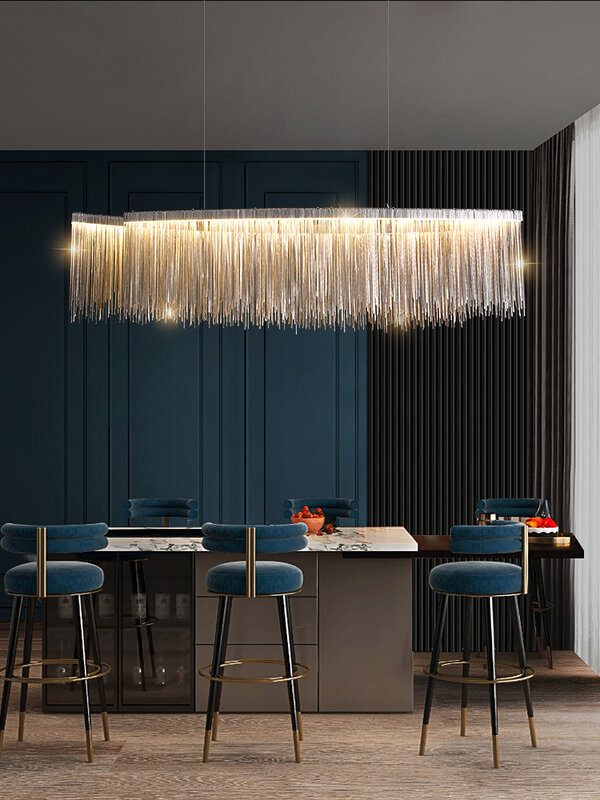 Cantina lustre de luz luxo borla uma palavra barra de mesa lâmpada pós-moderno italiano high-end atmosfera hotel mesa e jantar ro