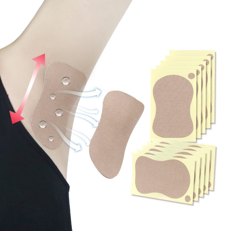 Sdotter 5pcs Underarm Sweat Pad Armpit Antiperspirant Sticker Anti Perspiration Absorbent Deodorant Prevention Reduce Armpit Foo