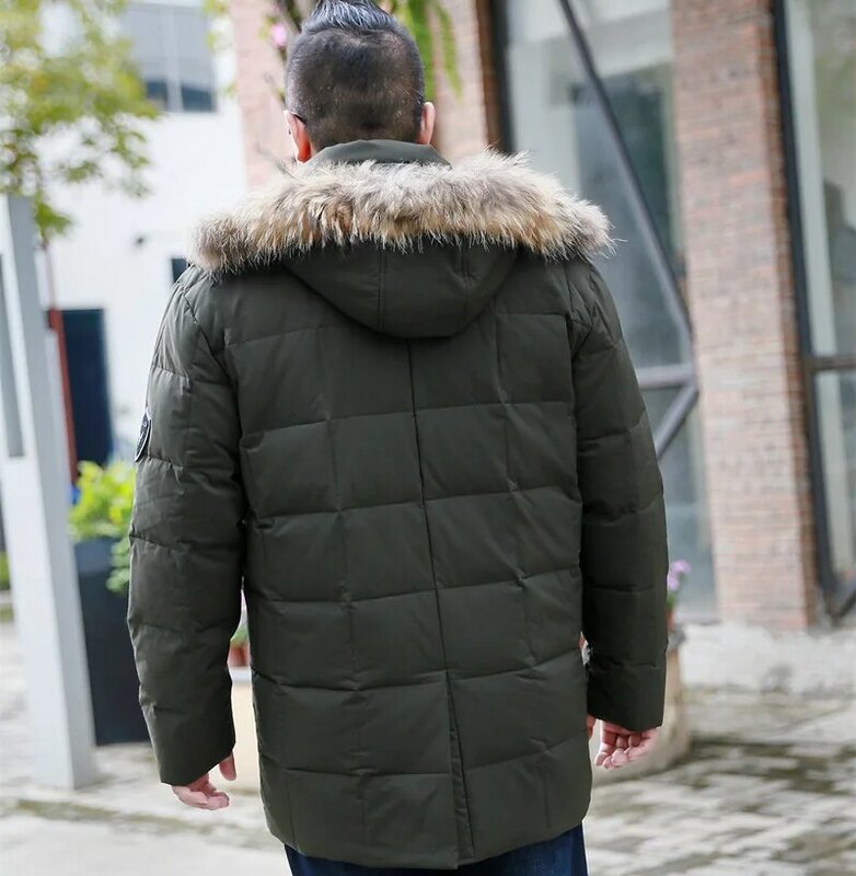 Nuova moda di alta qualità super large uomo Casual caldo spesso con cappuccio collo di pelliccia piumino allentato cappotto plus size XL10XL