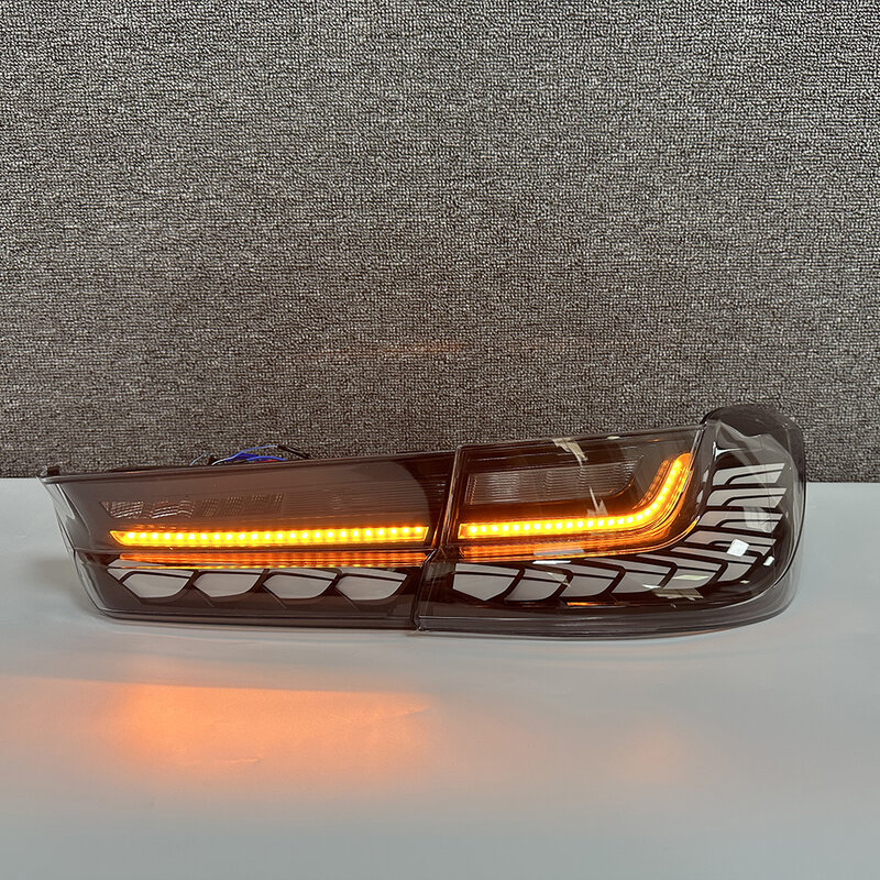 Lampu belakang LED, lampu ekor LED Custom lensa putih bening untuk BMX G20 G80 GTS sinyal putar dinamis, Rem animasi, lampu belakang mundur kabut