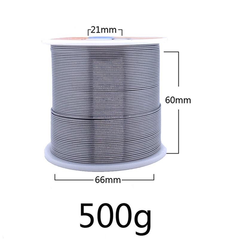 500g filo di saldatura stagno nucleo di colofonia saldatura BGA bobina di filo di saldatura flusso No-clean 2.0% 0.8/1.0/1.2mm per riparazione elettrica IC