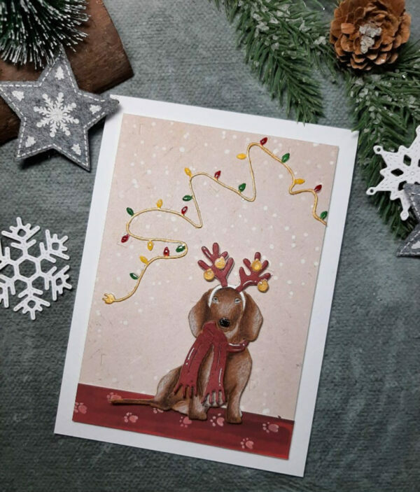 Mmao-troqueles de corte de metal para manualidades, troqueles de corte de plantilla, bufanda para Navidad, álbum de recortes de perros, troqueles de molde artesanal para corte de papel