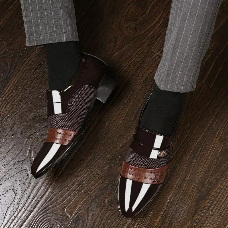 Men's Slip on Dress Shoes for Men Oxfords Fashion Business Dress male Shoes 2024 New Classic Leather Men's Suits Shoes Man Shoes