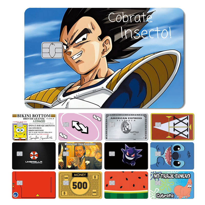 Magic Shark Earth Golden Flower Cat Ainime Circuit Board Matte Skin Sticker Film Cover for Credit Card Bank Card