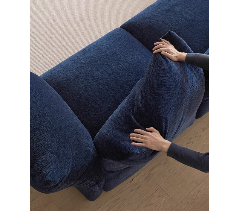 Divano personalizzato Qujia petal moderno e minimalista soggiorno crema vento tessuto dimensioni appartamento 2023 nuovo divano