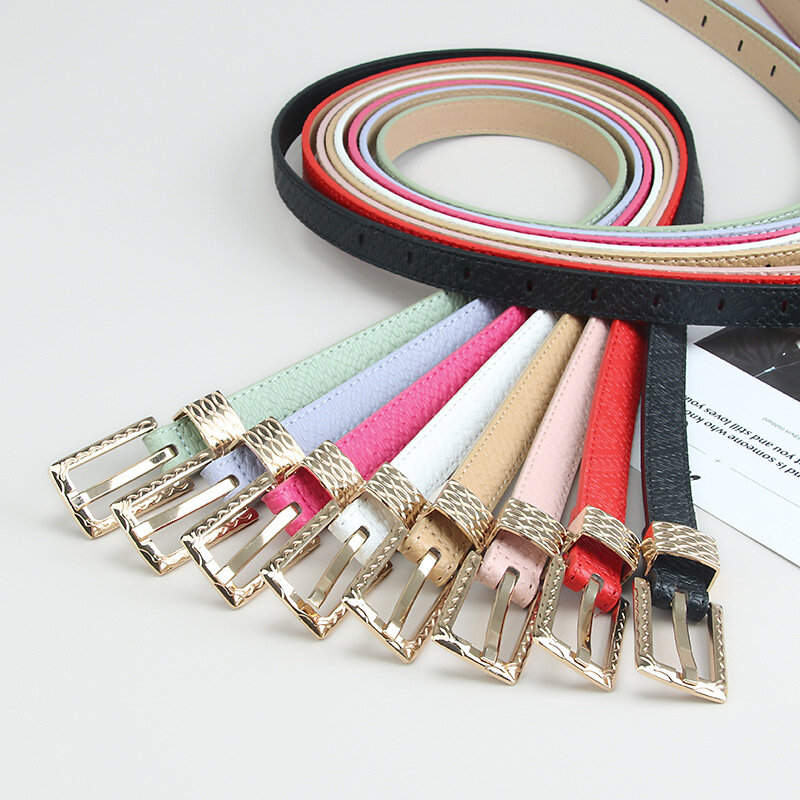 New Women's Belt Simple Light Luxury Premium Candy Color Belt Decorative Jeans Belts Women Waist Belt