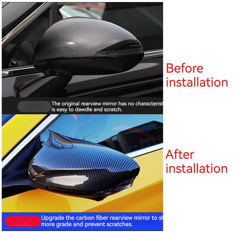 Cubierta de espejo retrovisor, accesorio especial con patrón de fibra de carbono, modificación para modelos MG5 2021-2022