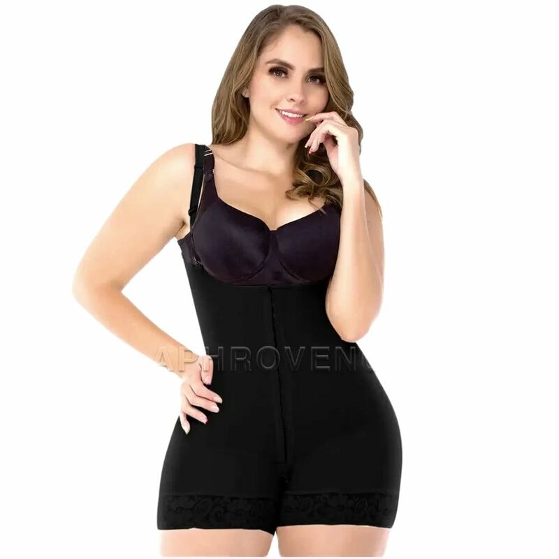Slimming Fajas Colombianas Lace Body Shaper Butt Lifting Shapewear Bodysuit with Wide Hips Non-breasted One-piece Shapewear