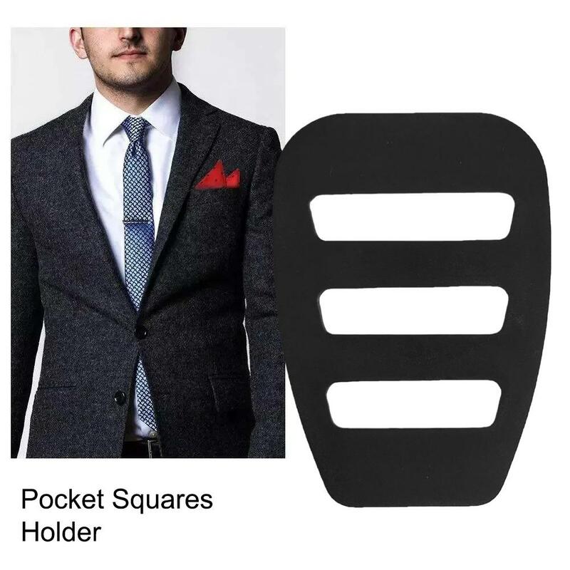 Pocket Squares Holder for Men, Lenço De Seda, Organizador Keeper, Clipe De Fixação, Casacos Smoking, Coletes Acessórios, W6X6, 1Pc