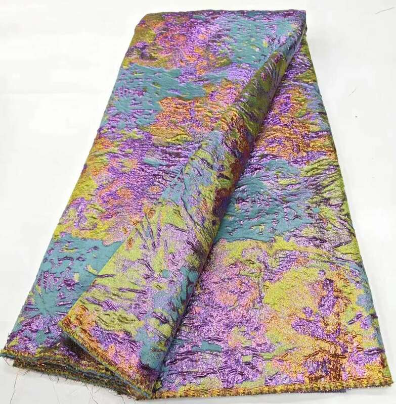 Nigerian Jacquard Brocade French Lace Fabrics 2023 High Quality Lace Organza African Lace Fabric For Wedding Party Dress Sewing