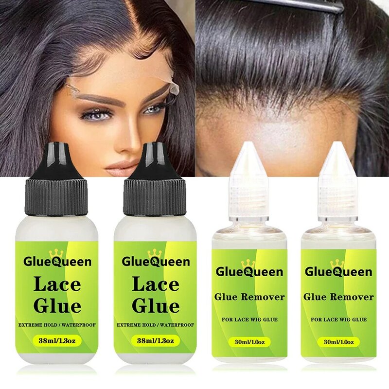 38ml 1.3oz Wig Glue Waterproof Hair Replacement Adhesive Sweatproof And 30ml 1oz Glue Remover For Lace Front Wig