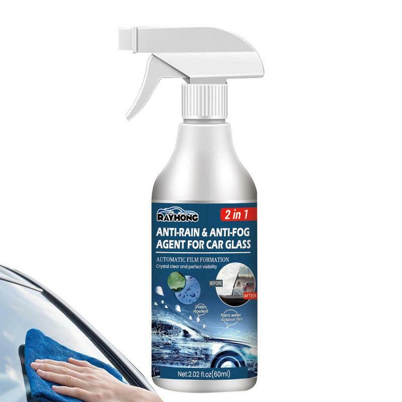 Car Windshield Anti Fog Spray Automotive Rearview Mirror Cleaning Agent Car Glass Film Coating Hydrophobic Anti-rain Liquid 60ml