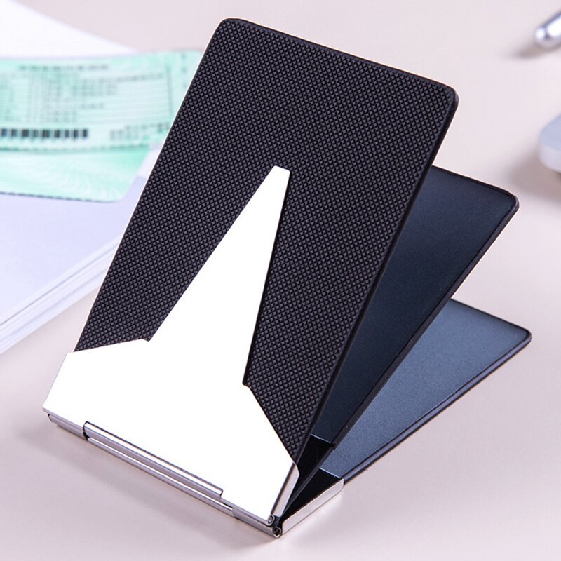 Funda delgada de Metal para licencia de conducir, soporte para Licencia de coche, funda para tarjeta de crédito, Protector de licencia (rejilla negra)