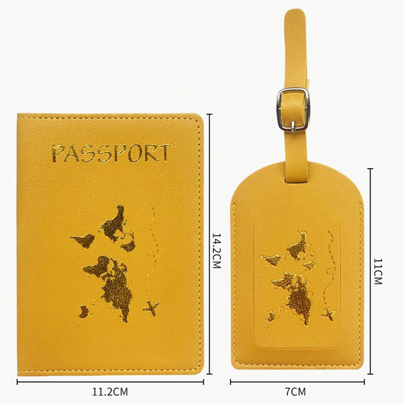 Fashion Luggage Tags Travel Accessories Vegetable Tanned Leather Travel Suitcase Identifier Business Bag Luggage Tag Decorations