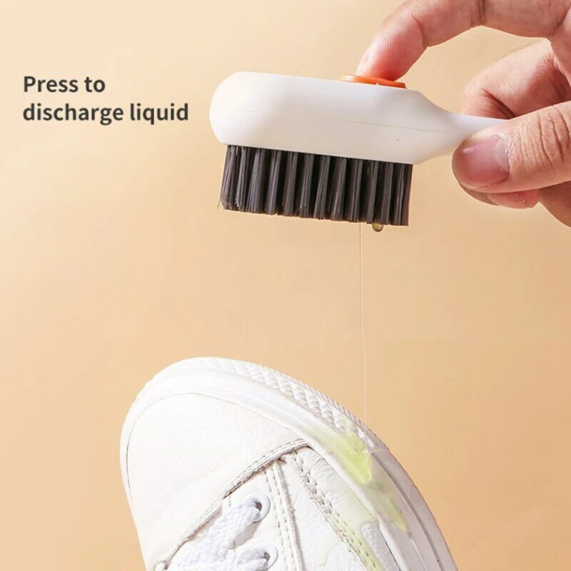 Щетка для обуви, мягкая щетина, автоматический разряд жидкости, щетка для глубокой очистки одежды, бытовой инструмент для чистки