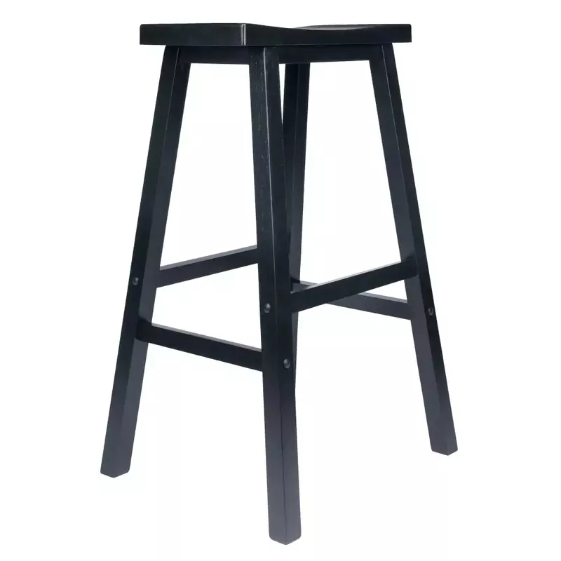 Деревянное седло Satori, барный стул, барные стулья для кухни, черная отделка, стул, табурет, мебель