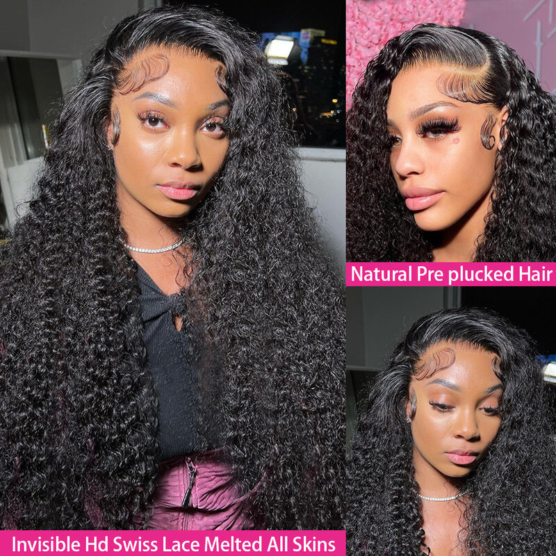 Deep Wave Lace Front Wigs Human Hair 13x4 HD Lace Frontal Wigs Curly Water Wave Wig For Women Wet Wavy 4x4 5x5 Lace Closure Wig