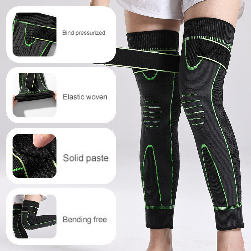 Эластичный нейлоновый бандаж на колено, самонагревающийся бандаж на колено, для фитнеса, для акупрессуры, для ног, новая защита для ног