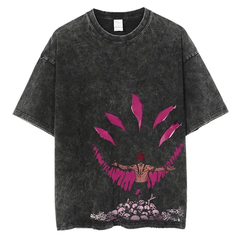 T-shirt surdimensionné à manches courtes pour hommes et femmes, chemises de rue vintage délavées, 100% coton, Harajuku, été, Y2K