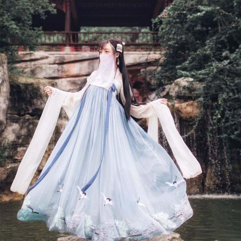 Tradycyjna chińska odzież damska Hanfu sukienka wróżki starożytna dynastia Han księżniczka klasyczny kostium taneczny strój festiwalowy