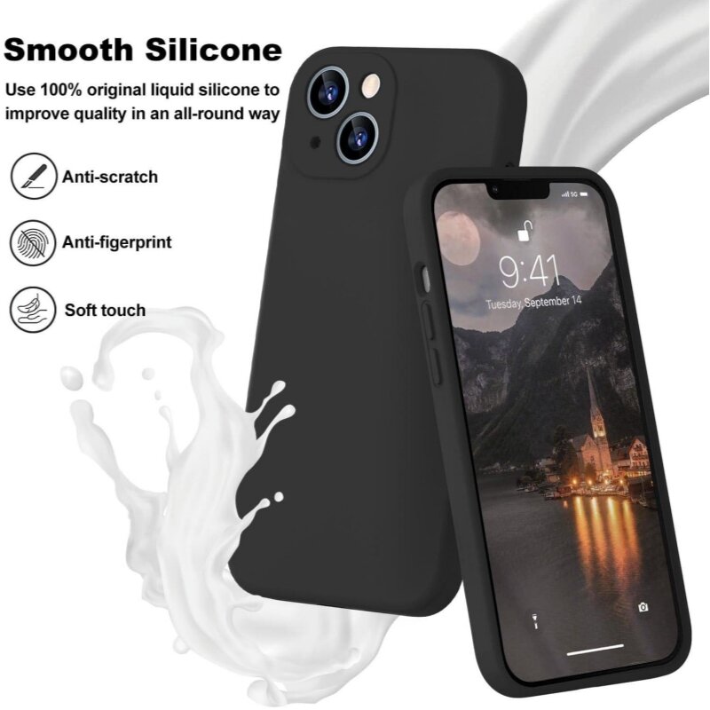 Original Square Liquid Silicone Phone Case for IPhone 14 13 11 12 Pro Max Mini XR XS 6 7 8 SE 14 Plus 15 Pro Max Protection Case