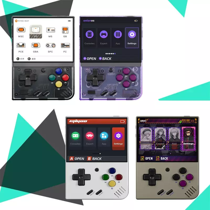MIYOO-Console de jeu portable Mini Plus, console de jeu rétro, V2, écran Mini + IPS, console de jeu vidéo classique, système Linux, cadeau pour enfants