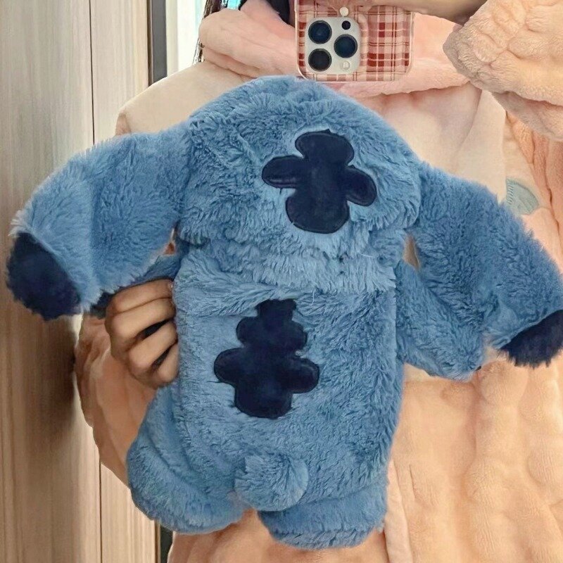 Disney Stitch Anime Winter Extra Large Plush Hot Water Bottle Women's Home Water Filling Hand Warmer Holiday Gift For Girlfriend