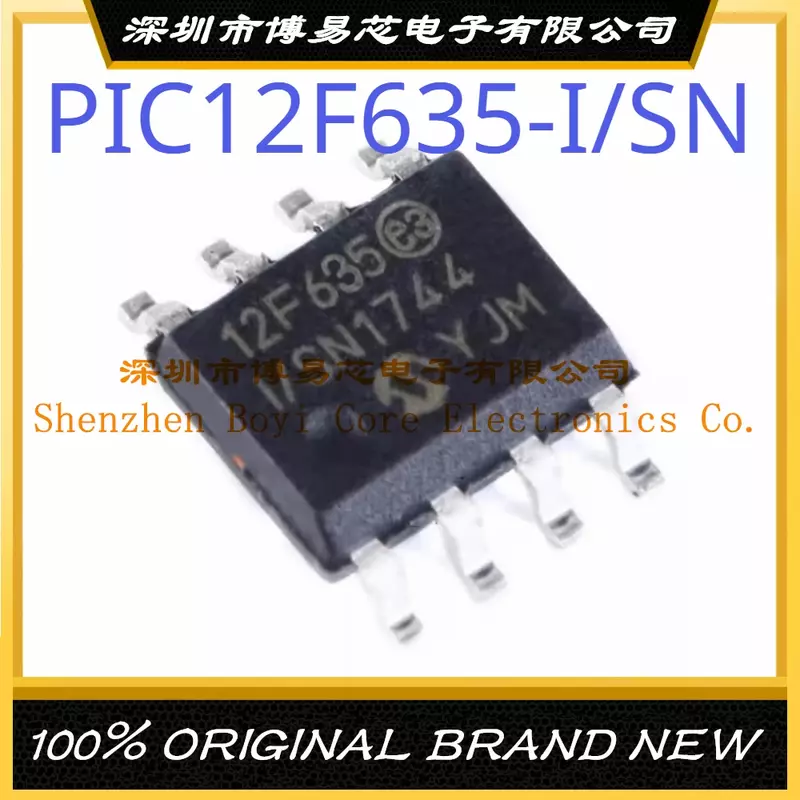 Pacchetto di PIC12F635-I/SN SOIC-8 nuovo Chip originale originale di IC del microcontrollore (MCU/MPU/SOC)