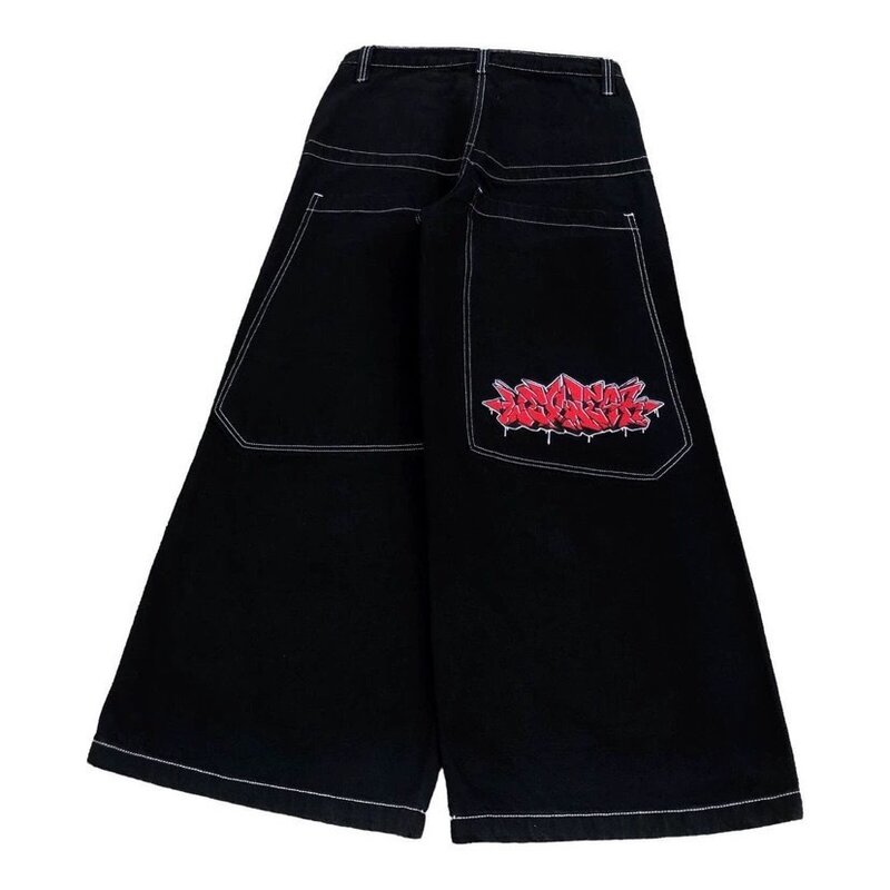 Deeptown Vintage Harajuku Oversized Jeans Hip Hop Streetwear Baggy Denim Pants Gothic Japanese Fashion Loose Trousers Summer