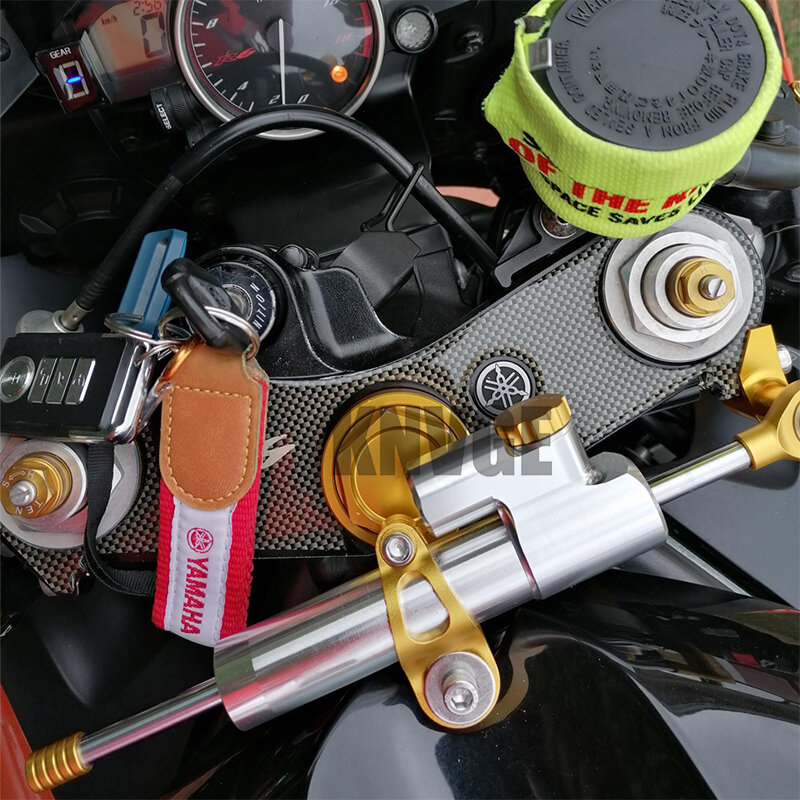 Estabilizador de amortecedor de direção da motocicleta, amortecedores direcionais, kit de suporte de suporte de suporte, Yamaha YZF R1 02-17, YZF R6 06-20