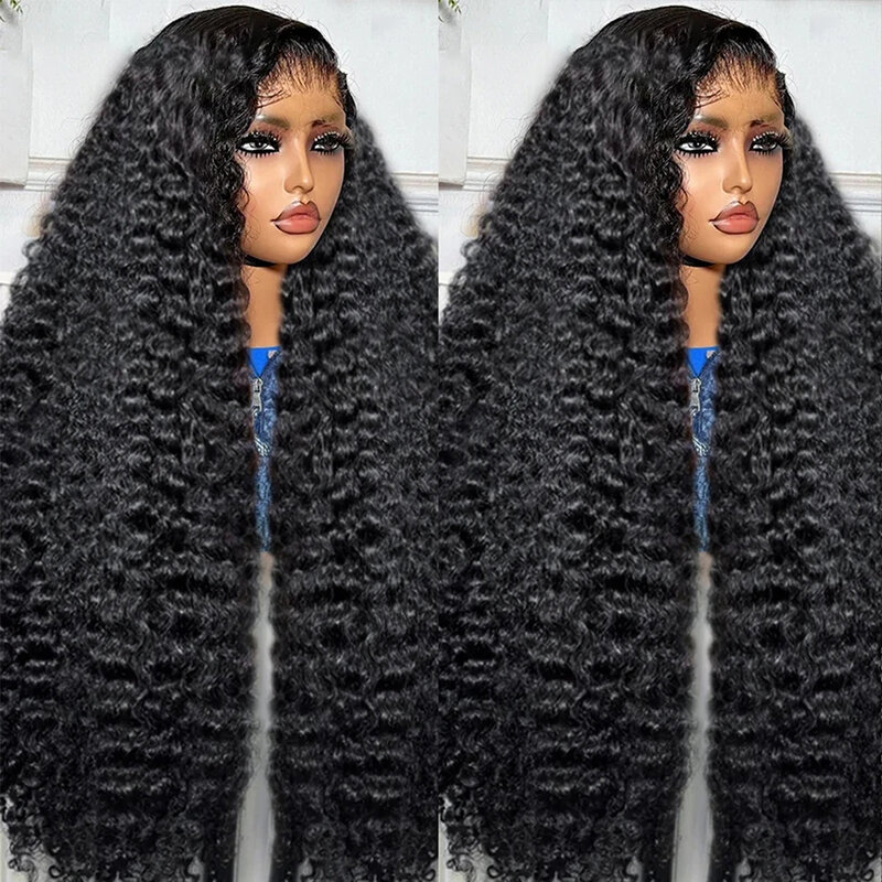 13x4 Water Wave Lace Front Human Hair Wigs For Women Brazilian Transparent Lace Curly Human Hair Wig 13x6 Deep Wave Frontal Wig