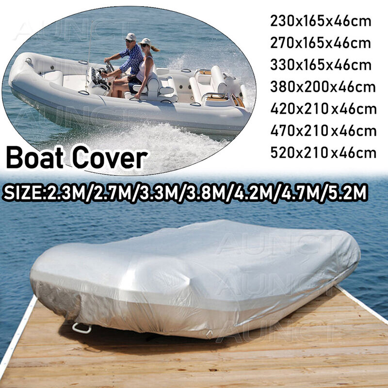 Inflatable Boat Cover V Shape Waterproof Dustproof AntiUV Rain Snow Dinghy Fishing Rubber Boat Marine BoatUniversal Kayak Cover