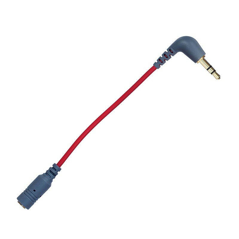 Cable TRRS hembra a TRS macho de 3,5mm, adaptador en ángulo de 90 grados para micrófono, Micro micrófonos tipo videómico