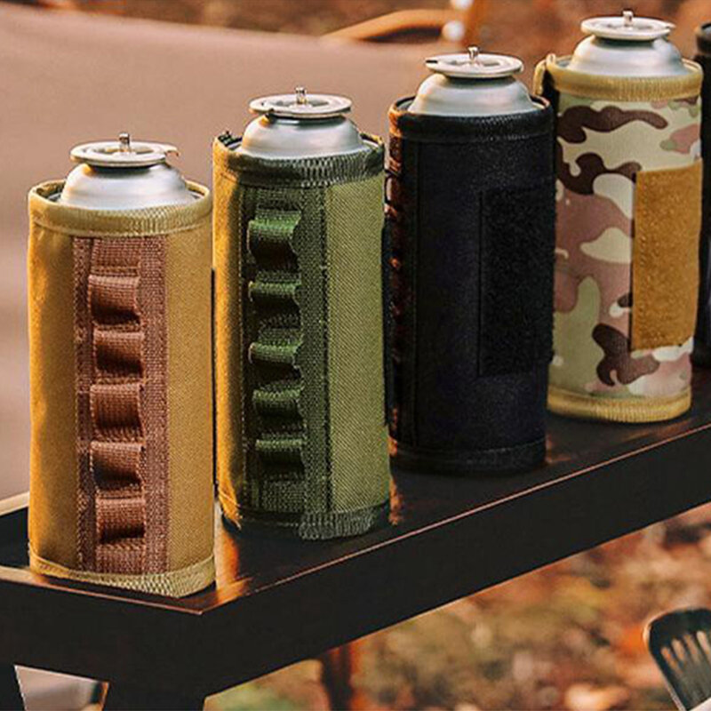Outdoor Camping Gas kann Schutzhülle Outdoor taktische Kraftstoff flasche Hülse Camping Anti-Fall Gasdose Tank Schutzhüllen