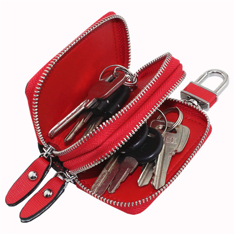 Pu Leder Schlüssel Brieftasche Männer Frauen Auto Schlüssel tasche Multifunktion schlüssel Fall Mode Damen Haushälterin Schlüssel halter