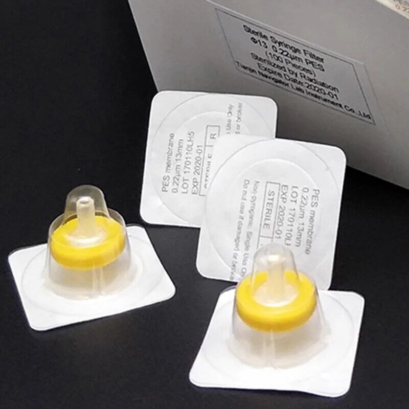 10 pz/lotto Lab 13mm 25mm 33mm 0.22um 0.45um filtro per siringa Millipore Nylon PES filtro a membrana Sterile in PTFE