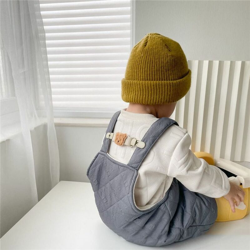 Grampo antiderrapante ajustável do urso para o bebê, calças cinta, suspensórios, grampo do ombro, saia, forma