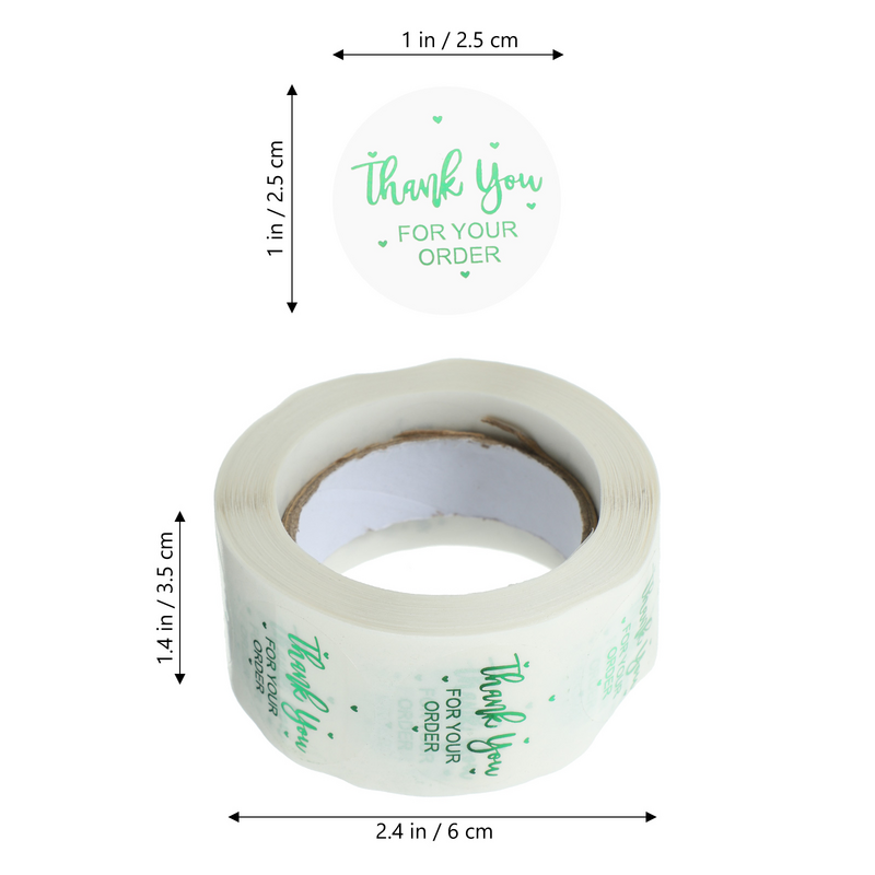 2 Rolls Envelopes Dot Stickers Clear Circle Round Labels Retail Package Seal The Transparent Sealer Seals Mail Adhesive Dots