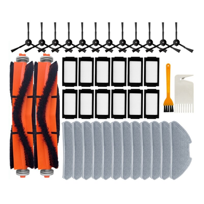 Accessoires pour aspirateur robot Xiaomi, brosse latérale principale, vadrouille, filtre de gril, MJSTl's, MJSTS 2 Pro, 40 pièces