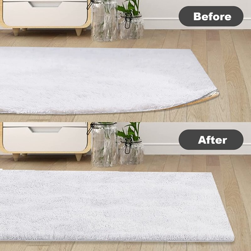 Alfombrilla antideslizante de doble cara para alfombra, pegatinas de cinta antideslizante para área lavable, almohadilla para alfombra, cinta para esquina lateral