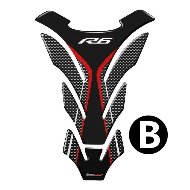 Motorcycle Gel Fuel Oil Tank Pad Fish Bone Protector Racing Sticker Tank Cap Cover For Yamaha YZF-R6 YZF600 R6 R6S