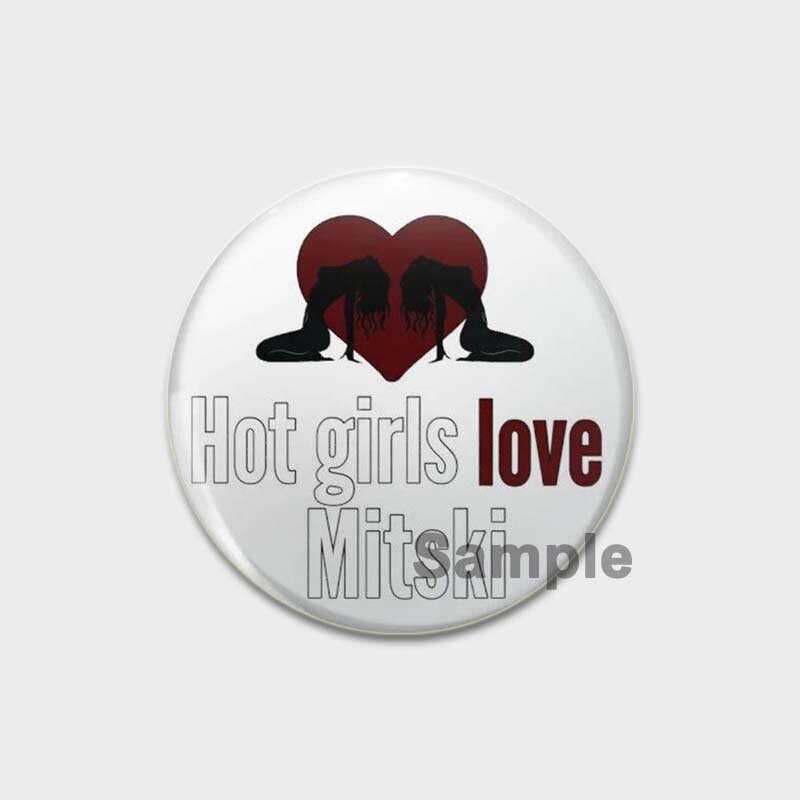 Pop Singer Mitski Brooch Heart Bury Me At Makeout Enamel Pin Brooches for Clothing Round Acrylic Badge Jewelery Funny Pins Gifts