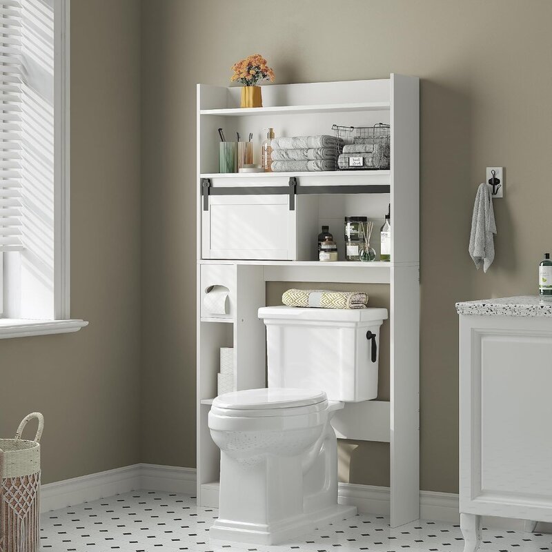 6-уровневый органайзер для унитаза, стойка, мебель для ванной комнаты, над шкафом для хранения в туалете, белый, для дома