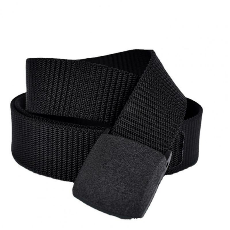 Quick-drying Nylon Belt Adjustable Men's Nylon Belt with Holeless Design Metal-free Buckle for Jeans for Costume for Officers