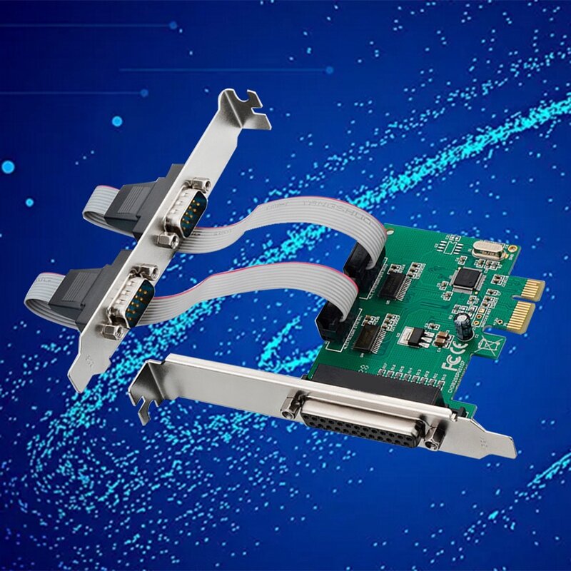Expansion Card ST36 Pcie X1 CH382L 2S1P Industrial RS232+LTP1 Print Multifunction Convenient Expansion Card Durable Easy To Use