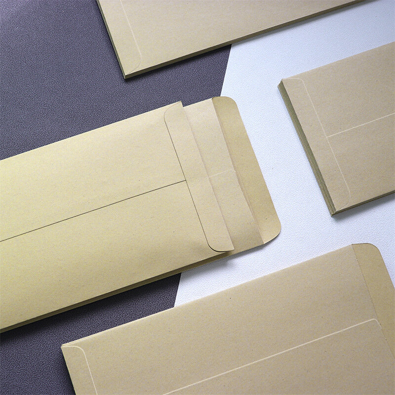Kertas kraft A4 tanpa huruf kuning kosong 2/3/5/79 faktur tebal tas kertas kraft amplop kemasan produksi cetak tetap