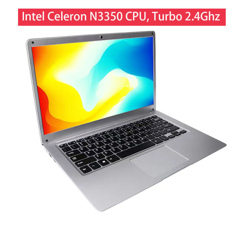 Nuovo Laptop di vendita da 14 pollici N3350 CPU 6GB RAM 64GB e 256GB SSD USB 3.0 WiFi Cheap Windows 10 Netbook Gaming Notebook portatile PC