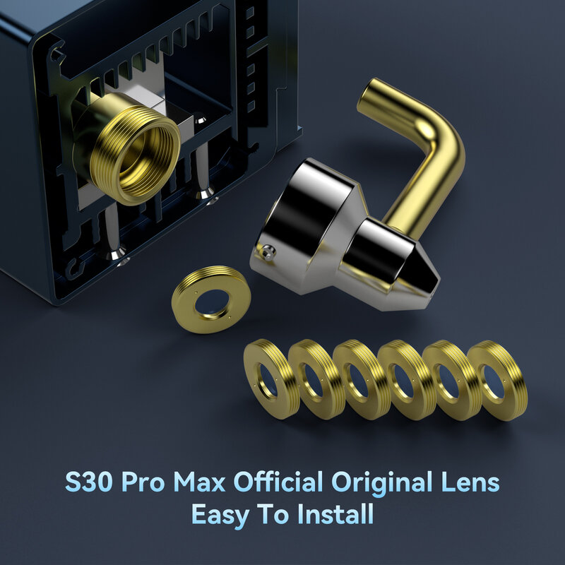 SCULPFUN-lente estándar de 6 piezas para S30 Pro Max /Ultra-22W/33W, lente láser de superficie reforzada, Anti-aceite y Anti-humo, HighTransparent