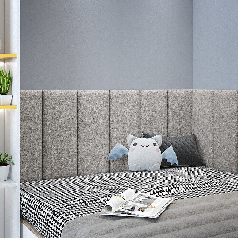 2024 Headboard tatami anti-collision waterproof erasable with thick cloth art sound insulation